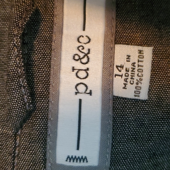 pd&c grey flannel 100% cotton, youth size 14 - Picture 2 of 11